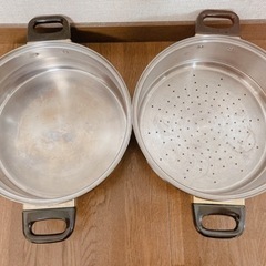 27cmステンレス鋼☆二段蒸し器の画像