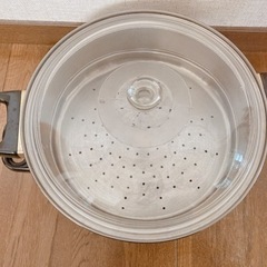 27cmステンレス鋼☆二段蒸し器の画像