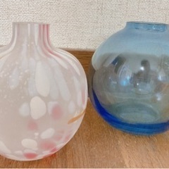 ほぼ新品＊小樽　北一硝子☆花瓶　2つセットの画像