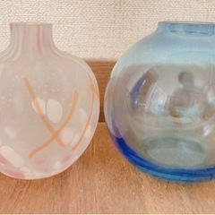 ほぼ新品＊小樽　北一硝子☆花瓶　2つセット