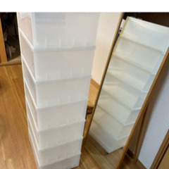 無印良品　ポリプロピレン　収納ケース　７個セットの画像