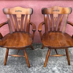karimoku 木製回転チェア 2脚セット J07095