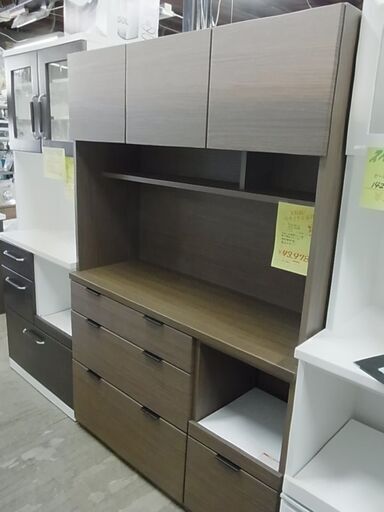 セール中につき通常特価　43,978円より5,000円引きの38,978円で販売中！NITORI　ニトリ　キッチンボード　エトナ　120KBMBR　ミドルブラウン　レンジボード　食器棚　ダイニングボード　食器収納　家電ボード