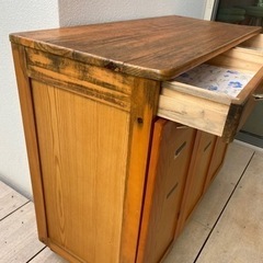 キャスター付き3連ゴミ箱箪笥の画像