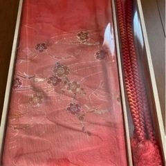 女性用着物　帯揚げ　木箱付き