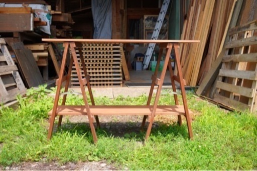 アウトドア風ウッドテーブル　塗装品(オーク)