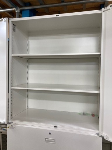 イトーキ シンラインキャビネット 両開き ラテラル書庫上下セット 中古