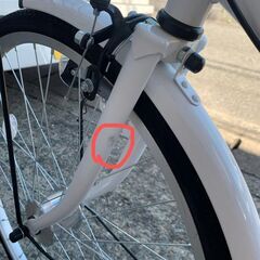 値下げ！【新車★未使用】オートライト付き　ママチャリ　26インチ　シマノ6段ギア　ホワイトの画像