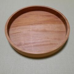 硬質木材のくりぬき茶盆