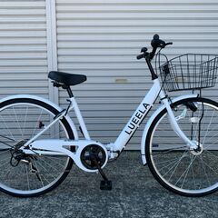新品★未使用　オートライト付き　シティサイクル　26インチ　6段...
