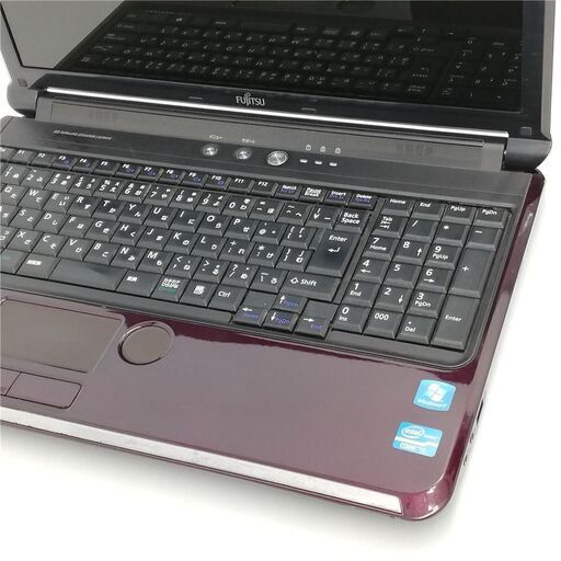 新品SSD Wi-Fi有 紫色 ノートパソコン 富士通 AH56/D 中古良品 第2世代