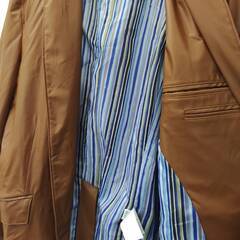 【緊急値下げ　3000円⇒2000円　クローゼット整理のため】合皮革ジャケッ/ブラウン　茶の画像