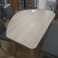 シギヤマ家具 ダイニングセット4人用 薄茶色 H70×W158×D108 クリーニング済み KJ767