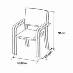 処分価格！7,580円→4,500円【店頭引き取り限定】TRACIE ビストロチェア 2脚組の画像