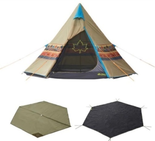 値下げしました。logos ナバホテント、マット、シート付き