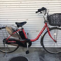 地域限定送料無料 パナソニック ビビDX 8,9AH 子供乗せ 新基準 赤