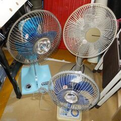 昭和アンティークの扇風機3台まとめて　ナショナル2台、東芝1台