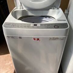 ☆美品￥15,000！【会員価格￥12,000】SHARP　7.0kg洗濯機　家電　2018年製　ES-GE7B-W型　【BG222】