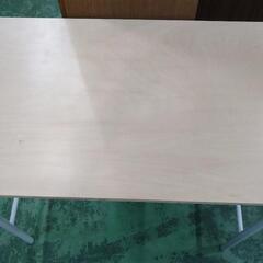 無印良品　スチールパイプテーブル　折りたたみ式　80×50×70の画像