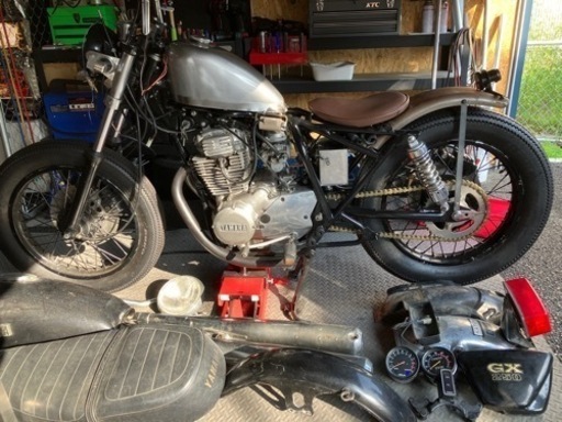 GX250カスタム車　不動　シャンク　部品取り