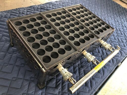 ☆彡業務用たこ焼き器!!！２８個３連!!屋台!!キッチンカー!!イベントに!!!LPガス用!!中古品!！他にもあります!!!