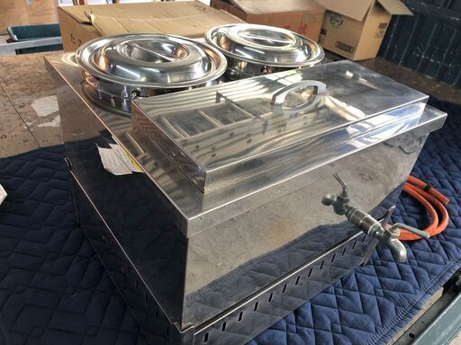 ☆彡【業務用厨房機器】屋台・キッチンカーにも!!湯煎器 茹で麺機 ゆで麺機 !!!LPガス !!ラーメン・うどん・そば等