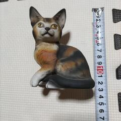３５年前後前の猫の置物　置物　猫　ネコ　ディスプレイ　オブジェ　アンティーク　レトロの画像