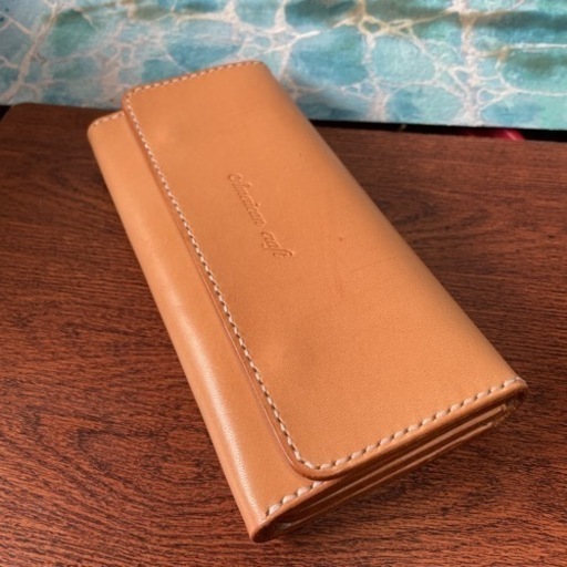 決まりました。新品未使用　ヌメ革ロングウォレット