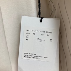 【引取希望】ANAYI 白のチェスターコート　未使用　訳ありの画像