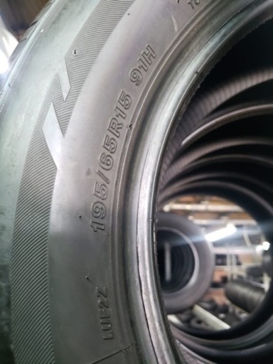 BRIDGESTONE 195/65/15 (4本) タイヤ+交換、バリ山