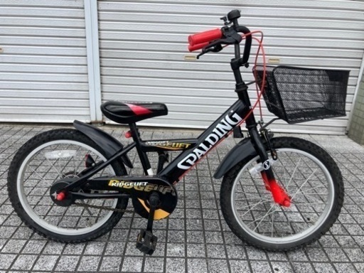 【18インチ】ジュニアマウンテンバイク　変速なし　SPALDING製　美品❗️若林自転車　唐崎店　SALE中❗️