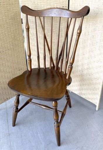 ヴィンテージチェア 飛騨産業 キツツキマーク ウィンザーチェア スピンドルバック １脚 アンティーク レトロ 木製 椅子 札幌市手稲区