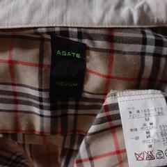 AGATE MEDIUM チェックシャツ Mサイズの画像