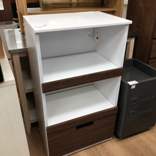 山新 レンジ台 KANONⅡ ホワイト【トレファク上福岡】