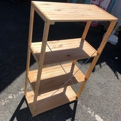 ★状態綺麗です★ウッドラック 4段 高さ109㎝位 R040730の画像