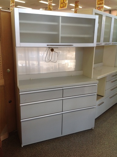 【1/22まで！ジモティー見たで5％OFF】パモウナ ホワイト キッチンボード【9650152】