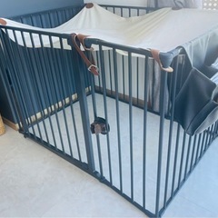 スカンジナビアンペットケージ・ドッグサークル(W1065 x D720 x H710mm)の画像