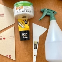 窓ガラス用フィルムの施工に便利な道具セットの画像