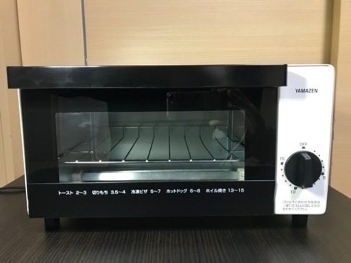 美品　2021年製　[山善] オーブン　トースター トースト 2枚焼き タイマー15分 1000W ホワイト