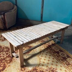 【売約済】北海道  帯広  手作り　ベンチ　古風　レトロ調の画像