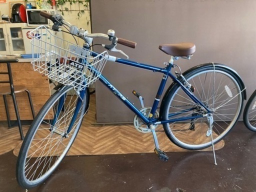 【タイヤ・チューブ新品！】700×28c 6段変速　自転車　ブルー