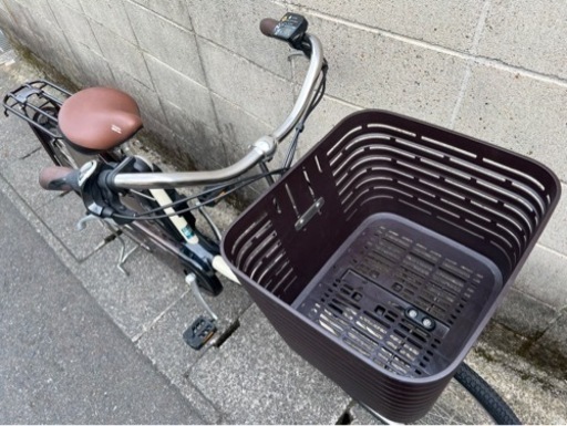 【電動自転車】26インチ　美品❗️8.9ah新品バッテリー付　前後タイヤ新品❗️大型バスケット付　若林自転車　膳所店　SALE中❗️