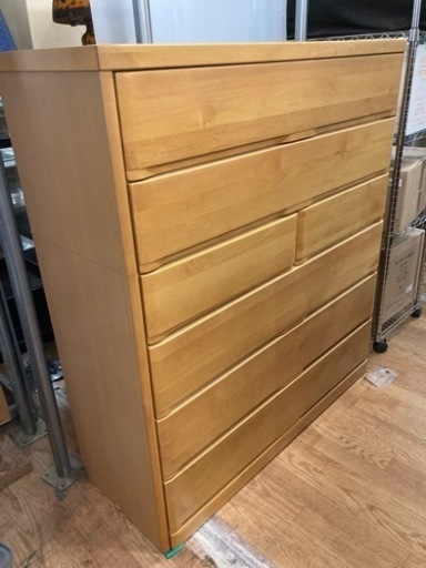 ハイチェスト 幅120cm 木目 整理ダンス 中古