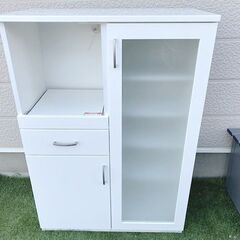  札幌限定■美品 ニトリ 食器棚 キッチンカウンターハイタイプ ...