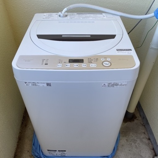 美品 SHARP シャープ 洗濯機 ES-GE6D 6kg 2019年製