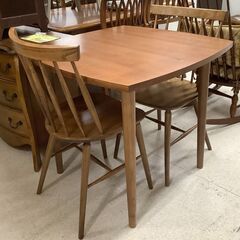 ミサワ Unico ウニコ ダイニングテーブル 3点セット HOLM dining table W800 no.8  テーブル／チェア×2 木目BR【ユーズドユーズ名古屋天白店】J1979