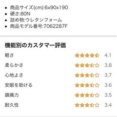 【お取引き先決定】日本製マットレス厚さ6cm 3つ折り　シングルの画像