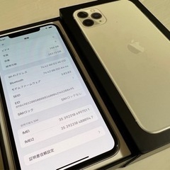 iPhone11 Pro Max 256GB SIMフリー シルバー 中古品（状態A++
