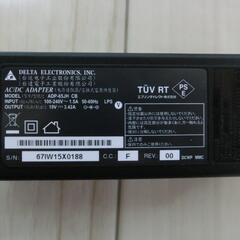 ノートパソコン用ACアダプタ ACアダプタ エプソンダイレクト ADP-65JH CB 19V 3.42A 中古動作品！の画像