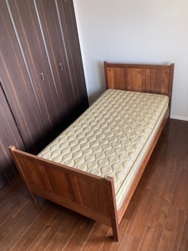 【受渡終了】北の住まい設計社　シングルベッド　チェリー材